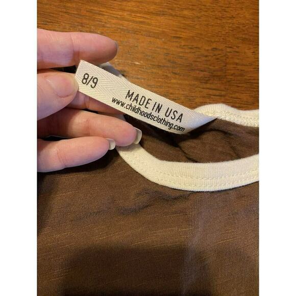 Childhoods (8/9) Mocha Ringer Tee With Heart - Picture 4 of 7